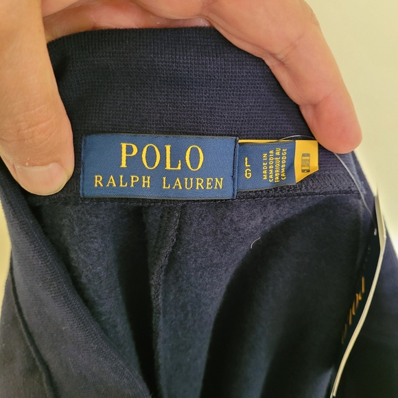 USA Ralph Lauren polo Sweat Shorts Navy Blue Size Large - Picture 5 of 5